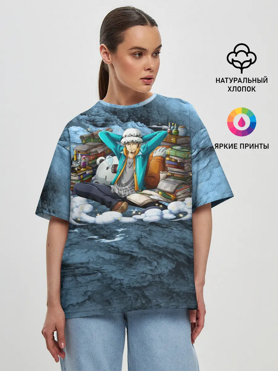 Женская футболка оверсайз / One Piece | Trafalgar Law