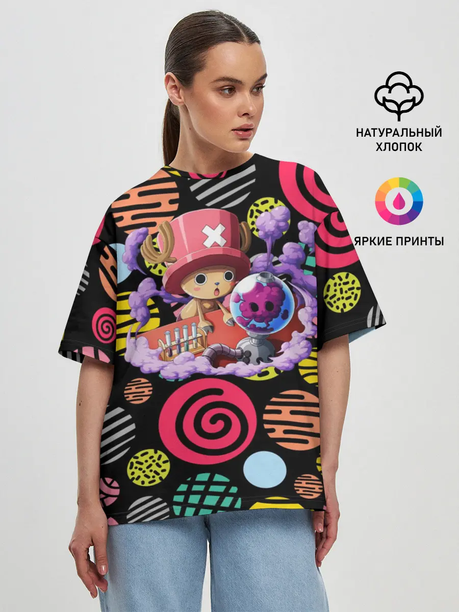 Женская футболка оверсайз / Ван Пис | Чоппер