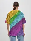 Женская футболка оверсайз / Яркая мозаика