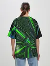 Женская футболка оверсайз / DIGITAL NEON GREEN
