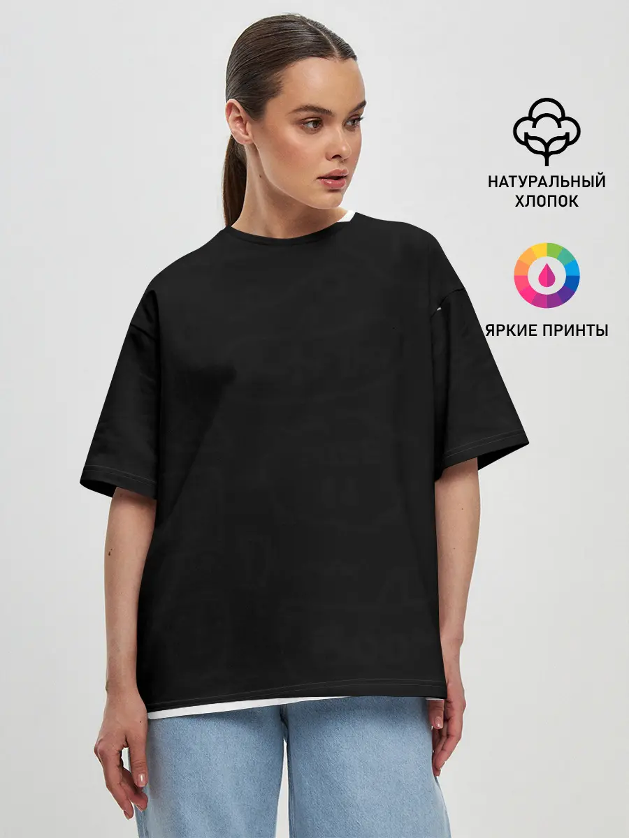 Женская футболка оверсайз / Cute