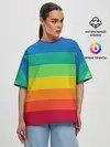 Женская футболка оверсайз / Радуга | Rainbow
