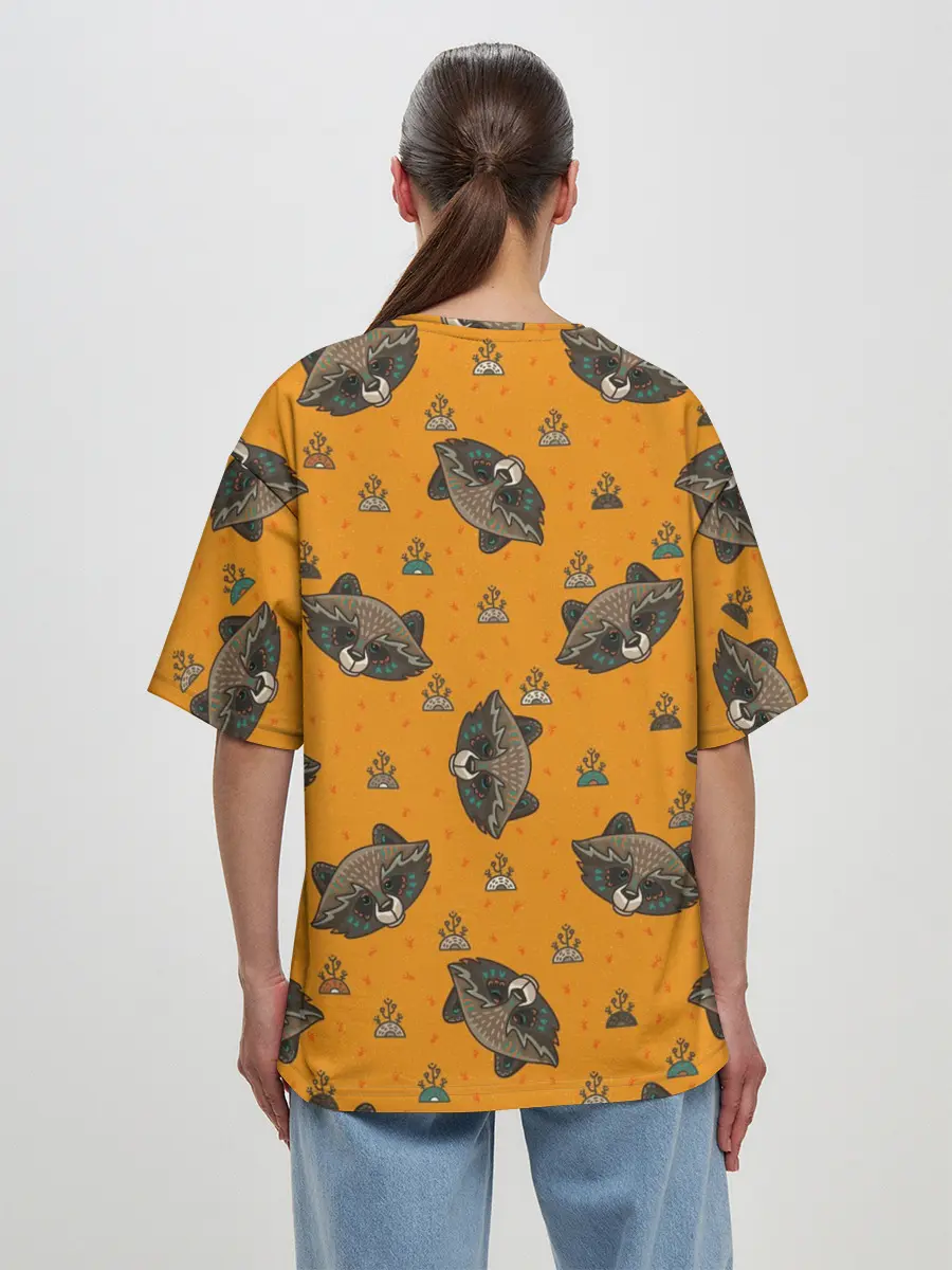 Женская футболка оверсайз / Енотики