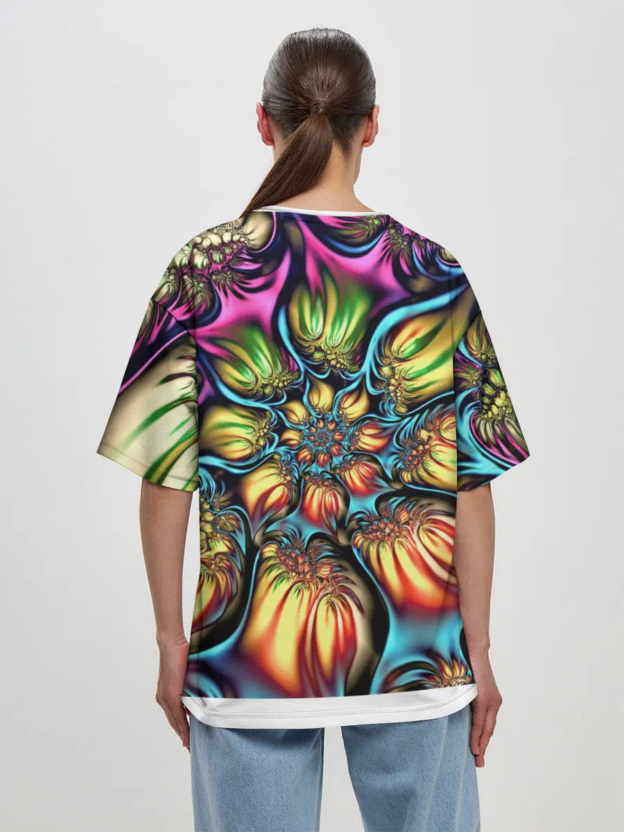 Женская футболка оверсайз / Абстракция