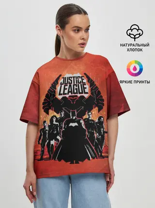 Женская футболка оверсайз / Justice League