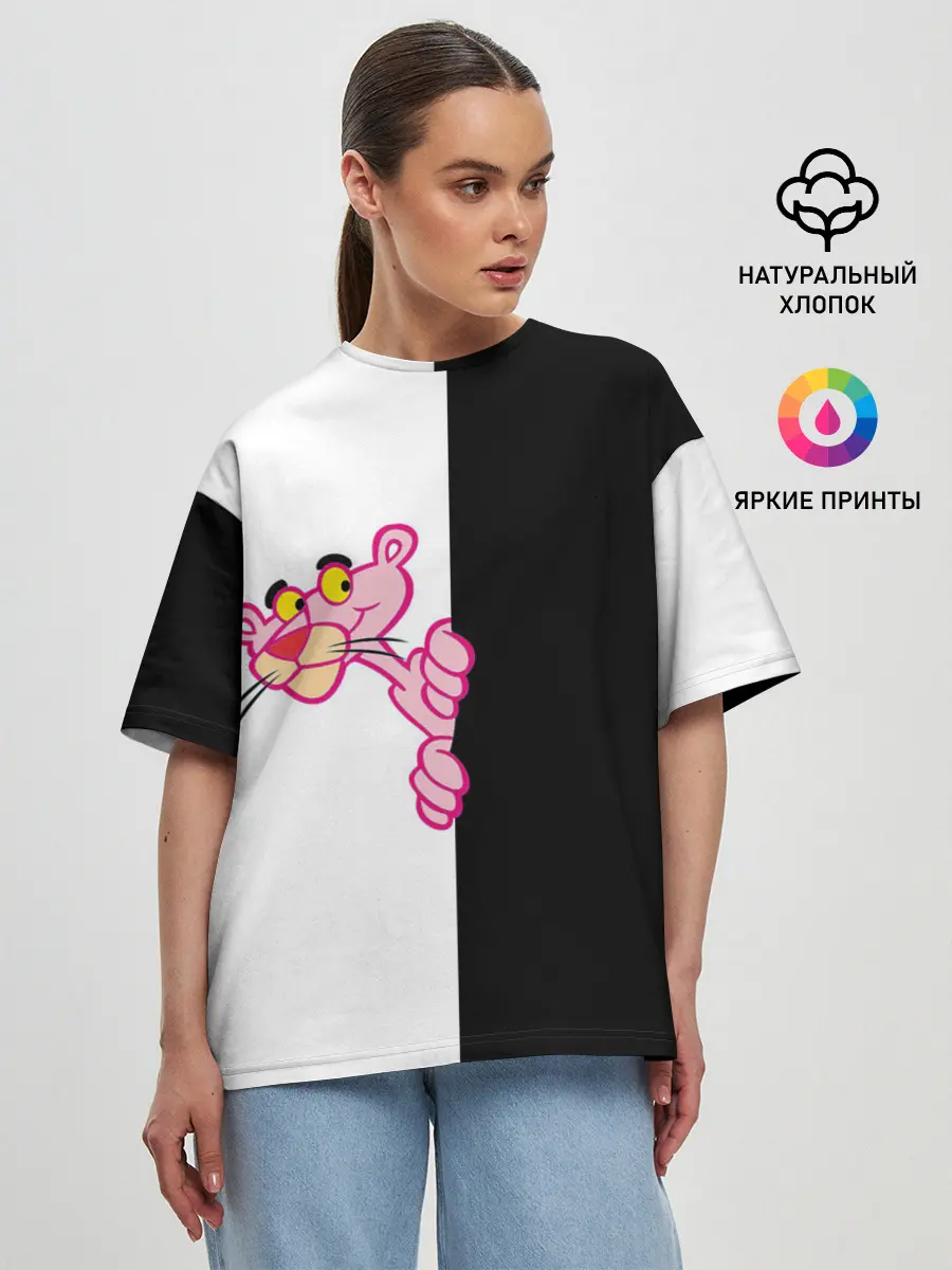 Женская футболка оверсайз / Пантера