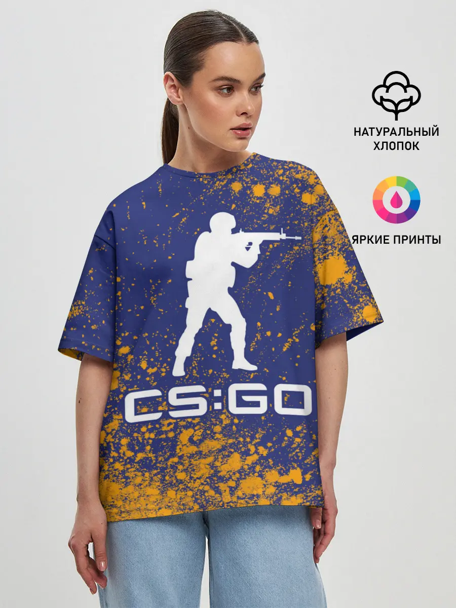 Женская футболка оверсайз / CS GO | КС ГО