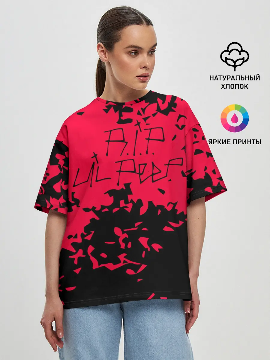 Женская футболка оверсайз / Lil Peep