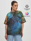 Женская футболка оверсайз / Туманный космос