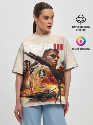 Женская футболка оверсайз / Mafia 3