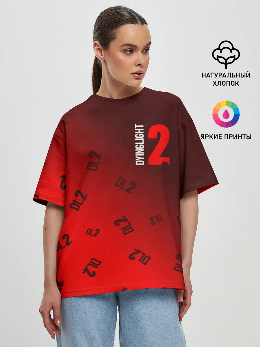 Женская футболка оверсайз / DYING LIGHT 2 / ДАИНГ ЛАЙТ