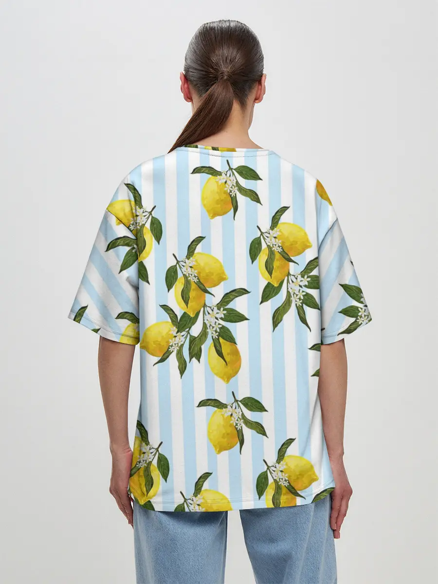 Женская футболка оверсайз / Лимоны