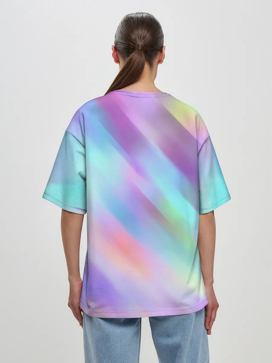Женская футболка оверсайз / ГРАДИЕНТ