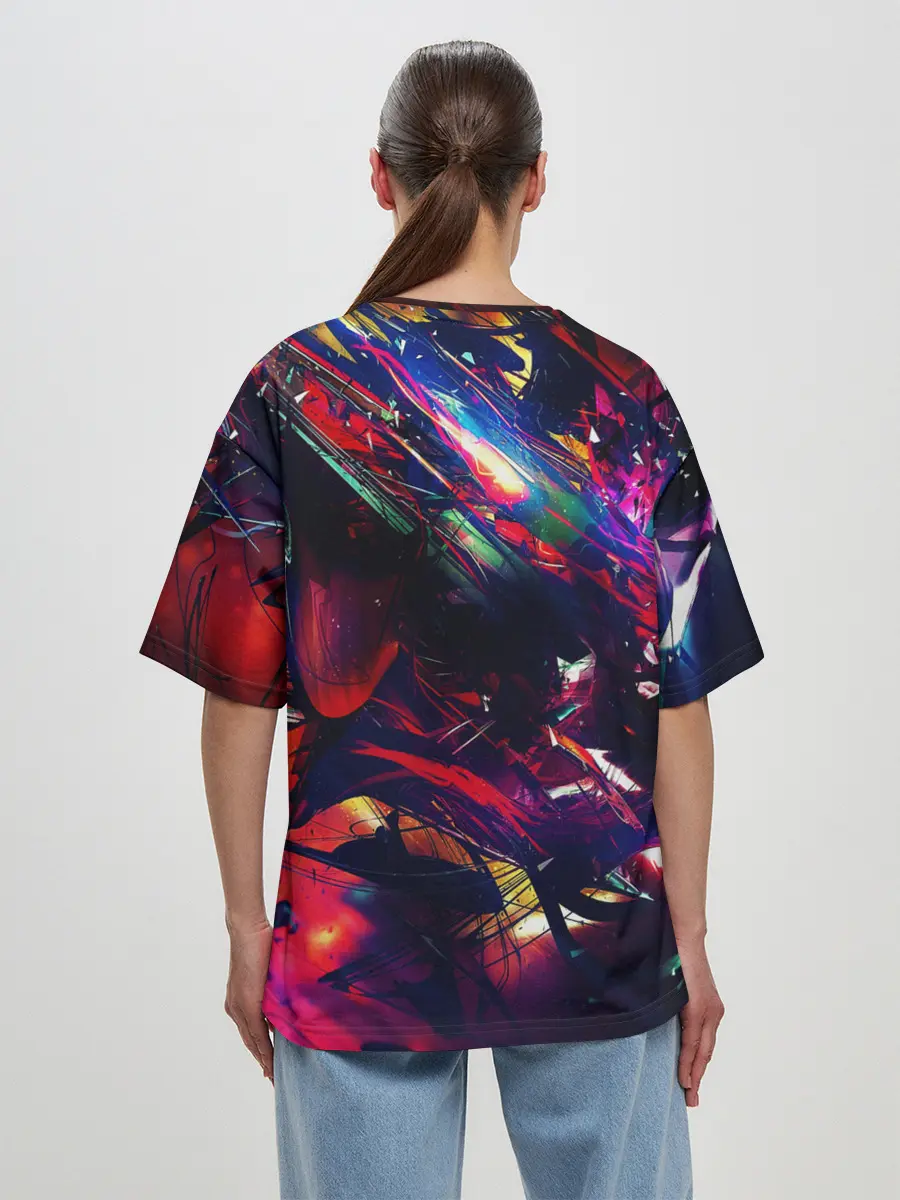 Женская футболка оверсайз / DIGITAL STRIPES