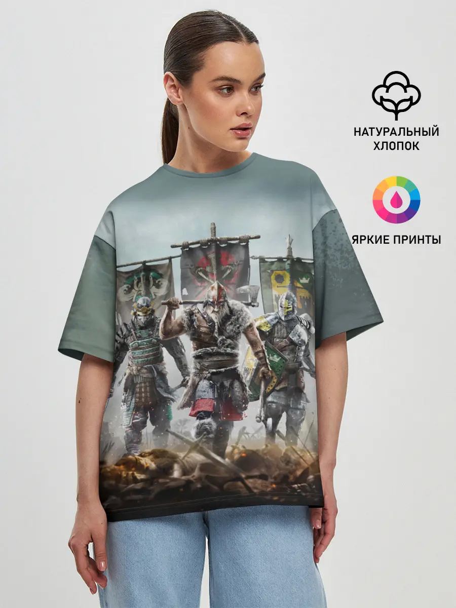 Женская футболка оверсайз / For Honor