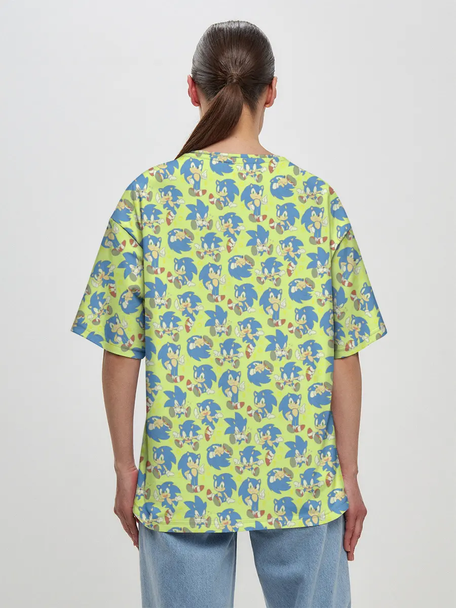 Женская футболка оверсайз / Соник