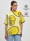 Женская футболка оверсайз / Лимончики