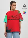 Женская футболка оверсайз / SUBARU