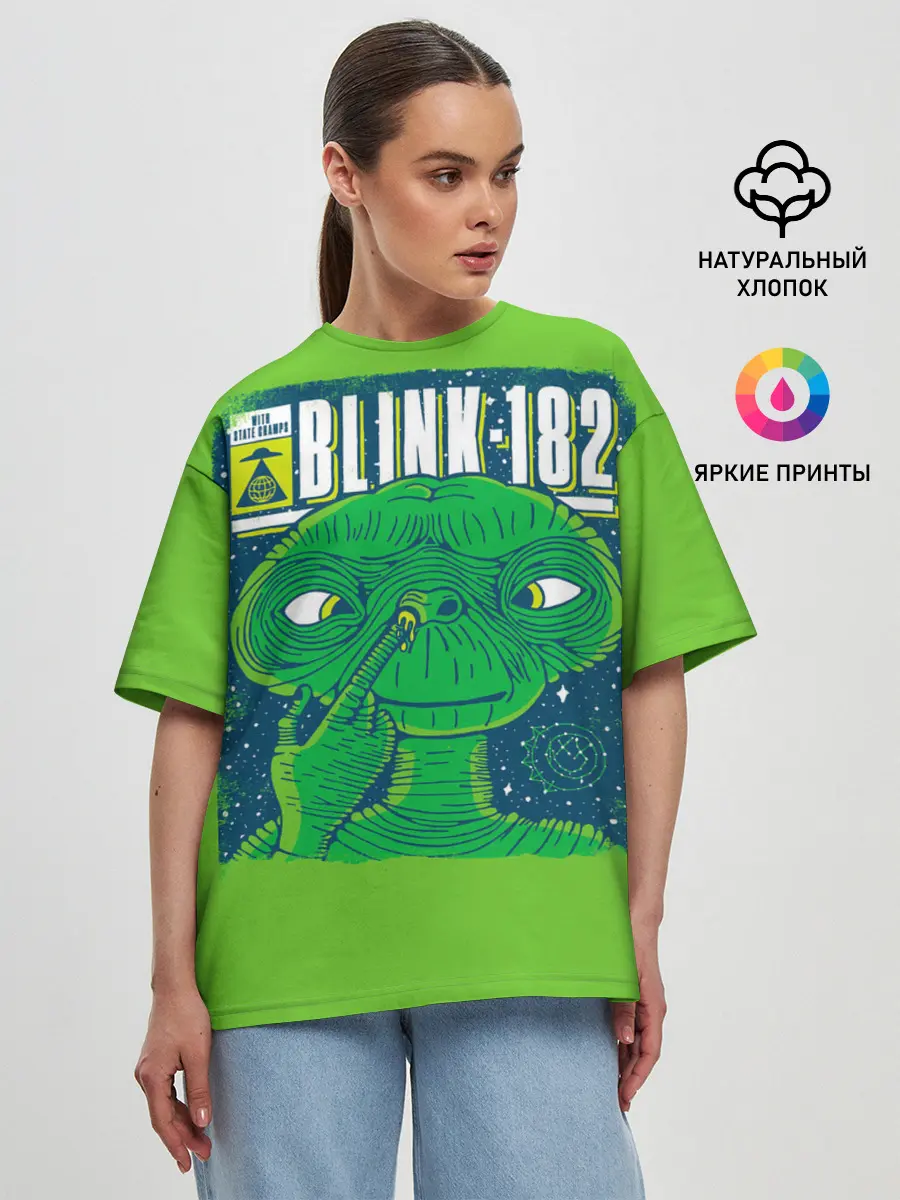 Женская футболка оверсайз / Blink-182
