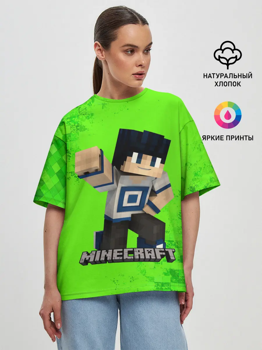 Женская футболка оверсайз / MINECRAFT