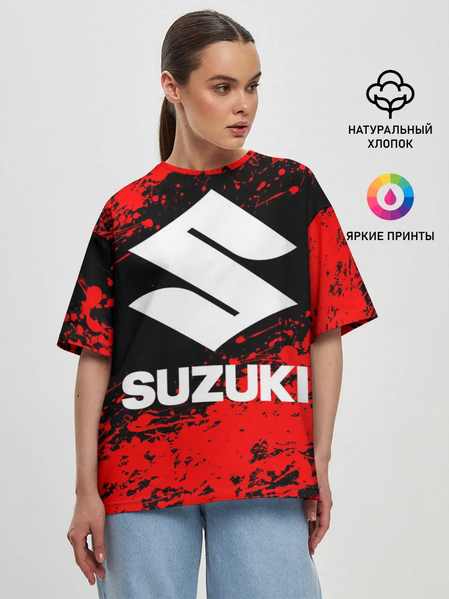 Женская футболка оверсайз / SUZUKI