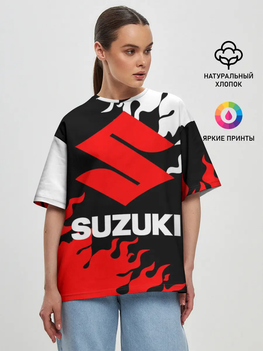 Женская футболка оверсайз / SUZUKI