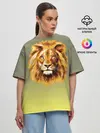 Женская футболка оверсайз / Лев
