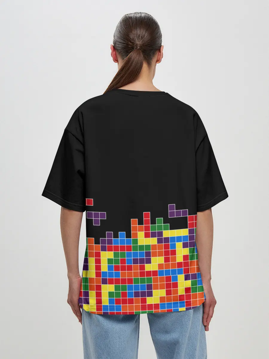 Женская футболка оверсайз / ТЕТРИС