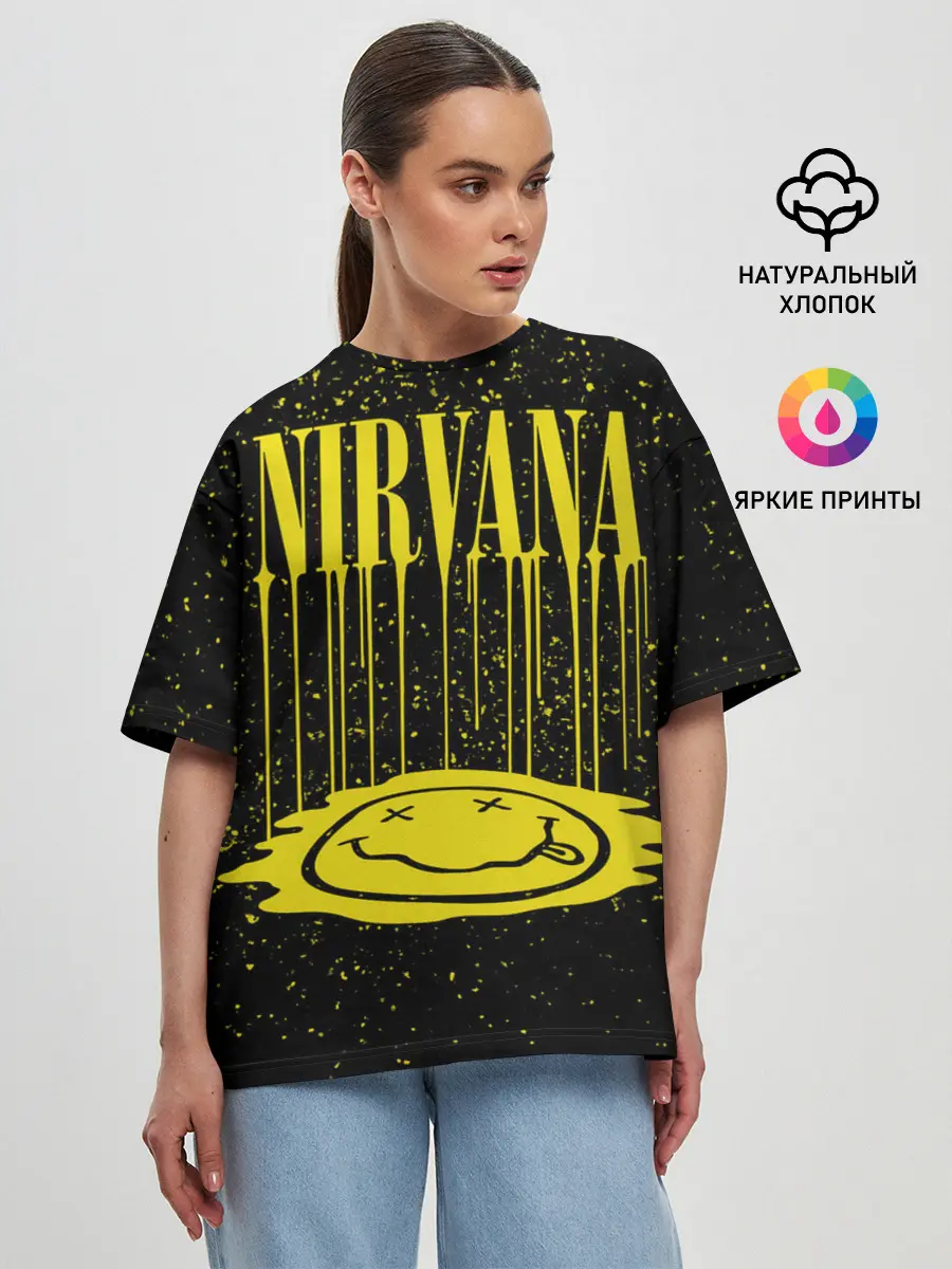 Женская футболка оверсайз / Nirvana