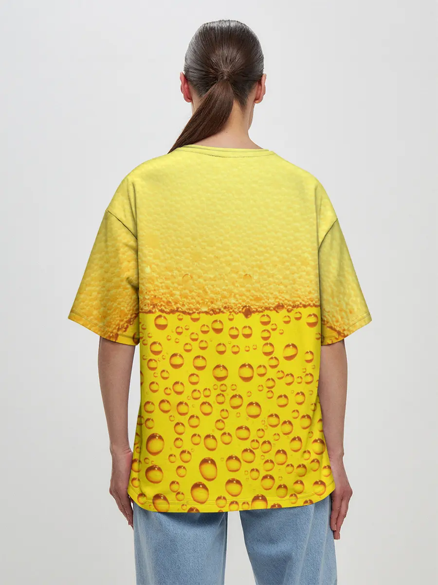 Женская футболка оверсайз / ПИВО