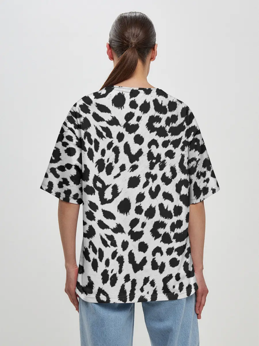 Женская футболка оверсайз / ЯГУАР ТЕКСТУРА