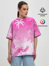 Женская футболка оверсайз / БЕЛЫЕ ПАЛЬМЫ ПАЛЬМЫ