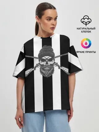 Женская футболка оверсайз / Охота