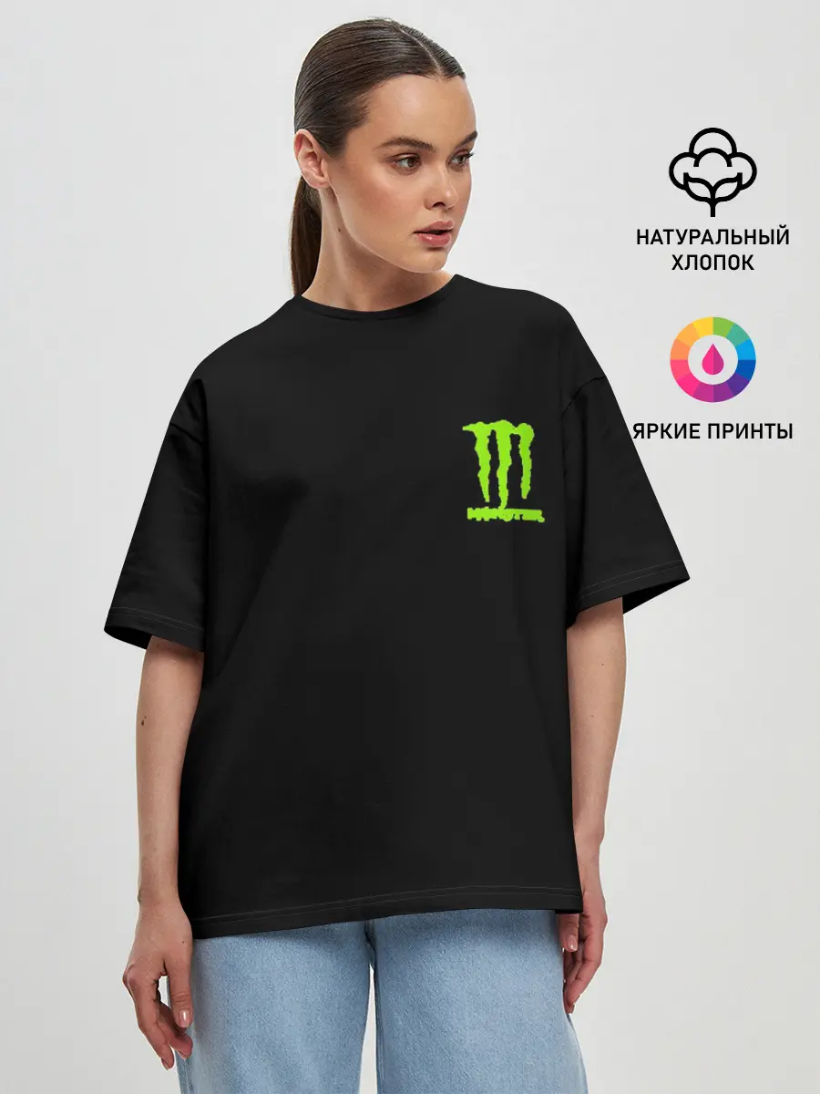 Женская футболка оверсайз / MONSTER ENERGY