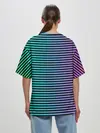 Женская футболка оверсайз / В ЦВЕТНУЮ ПОЛОСКУ