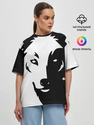 Женская футболка оверсайз / Зверь