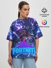 Женская футболка оверсайз / Фортнайт | Молнии