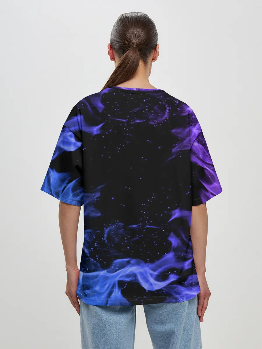 Женская футболка оверсайз / ОГОНЬ