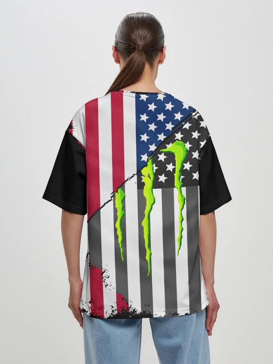 Женская футболка оверсайз / MONSTER ENERGY