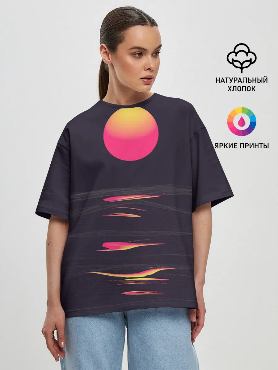 Женская футболка оверсайз / Абстракция