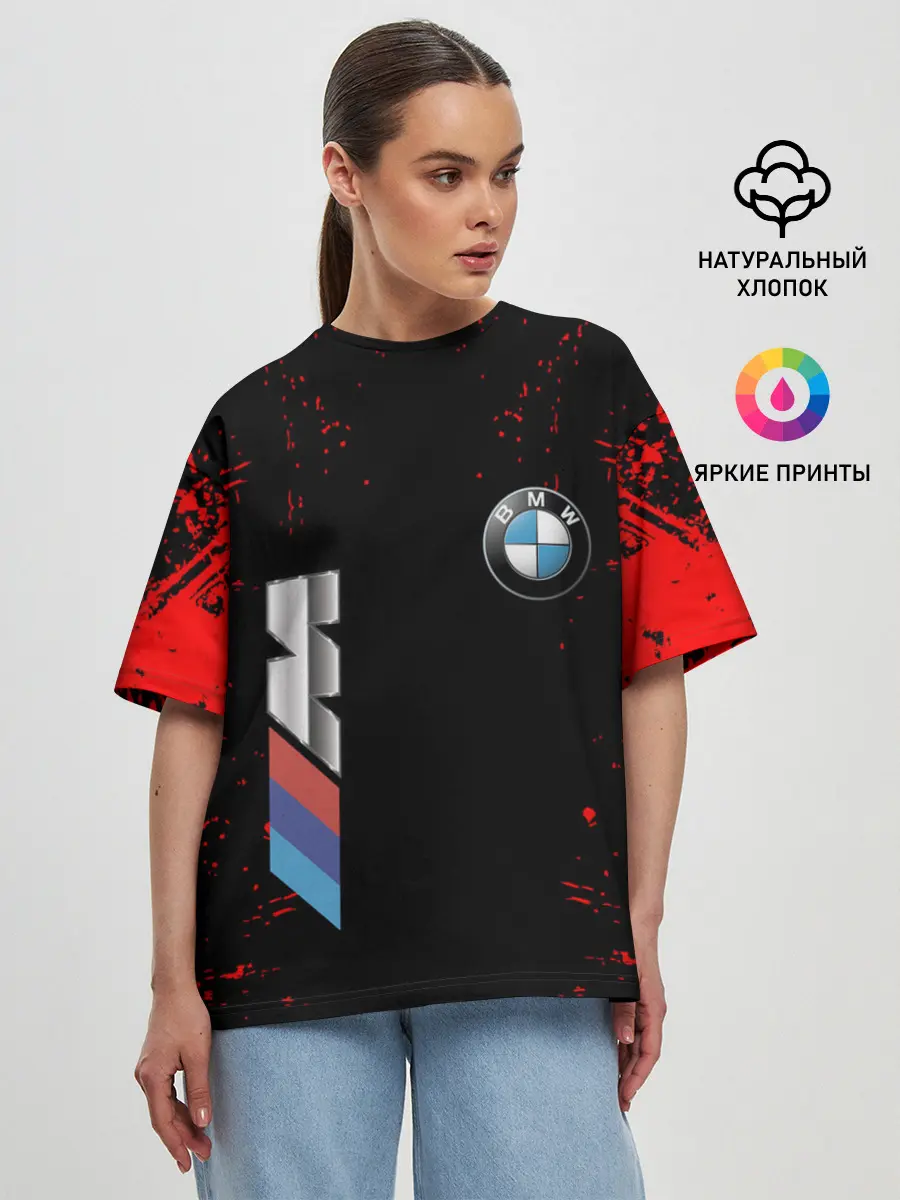 Женская футболка оверсайз / BMW