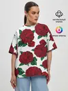 Женская футболка оверсайз / Винтажные розы