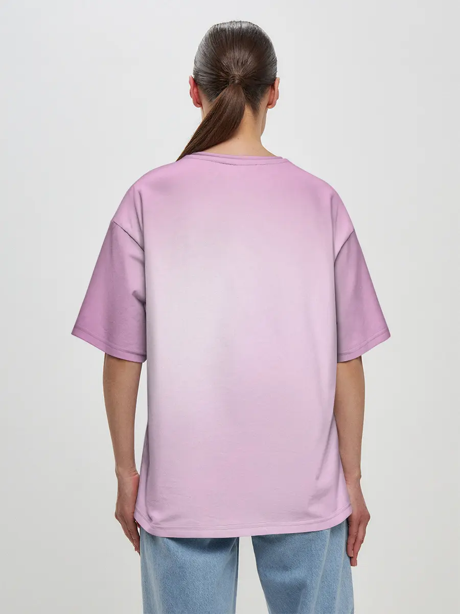 Женская футболка оверсайз / ноль два голенькая