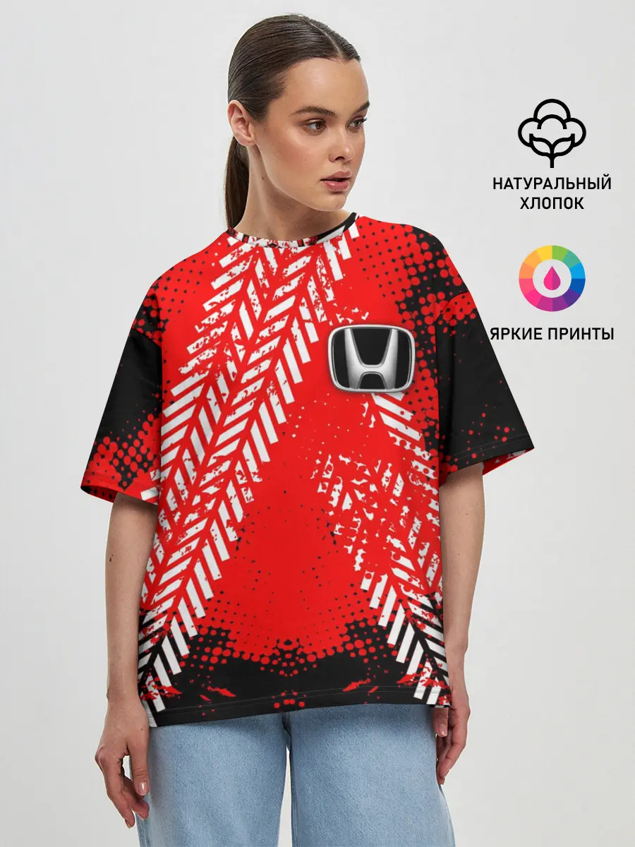 Женская футболка оверсайз / HONDA