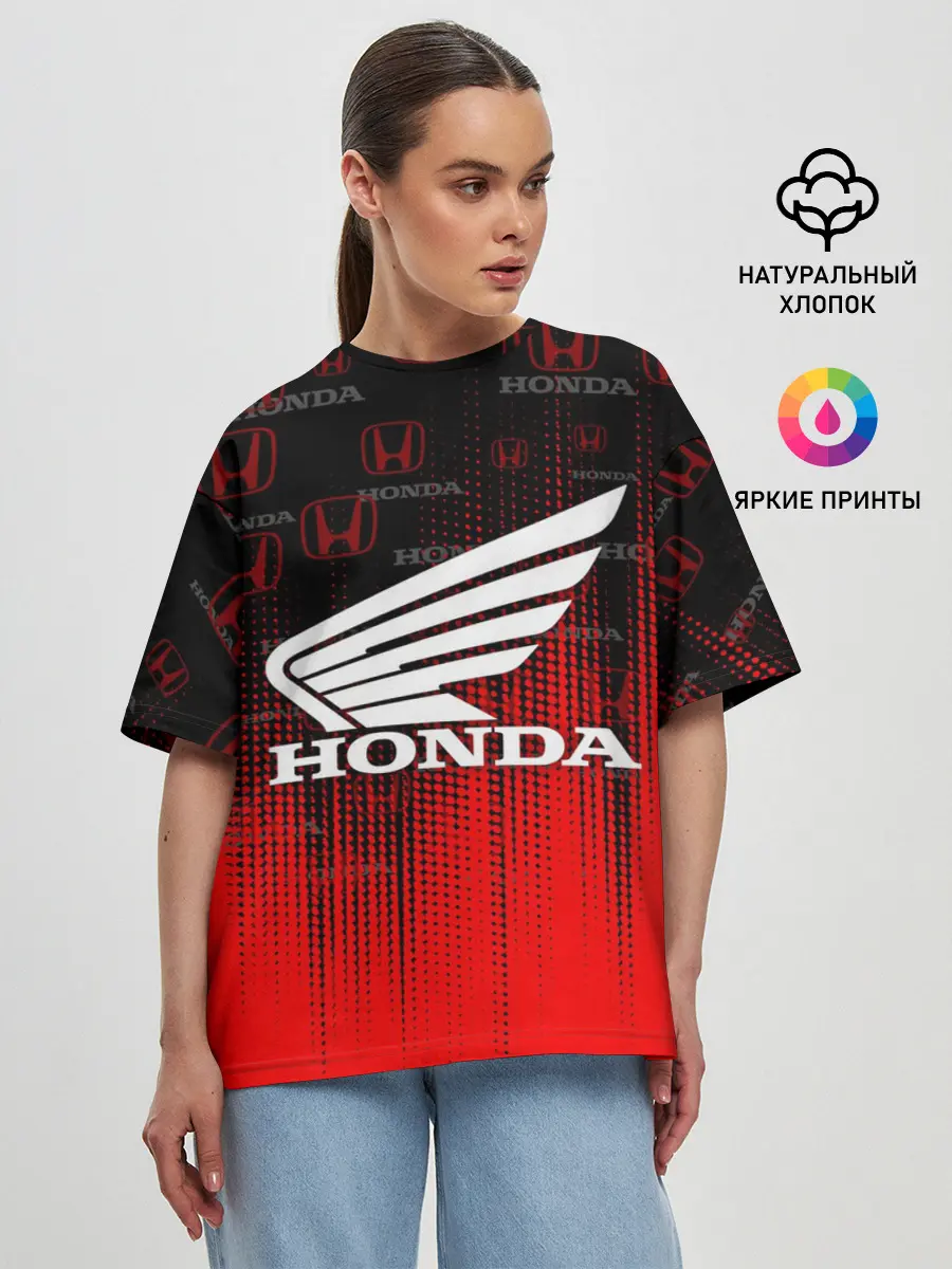 Женская футболка оверсайз / HONDA