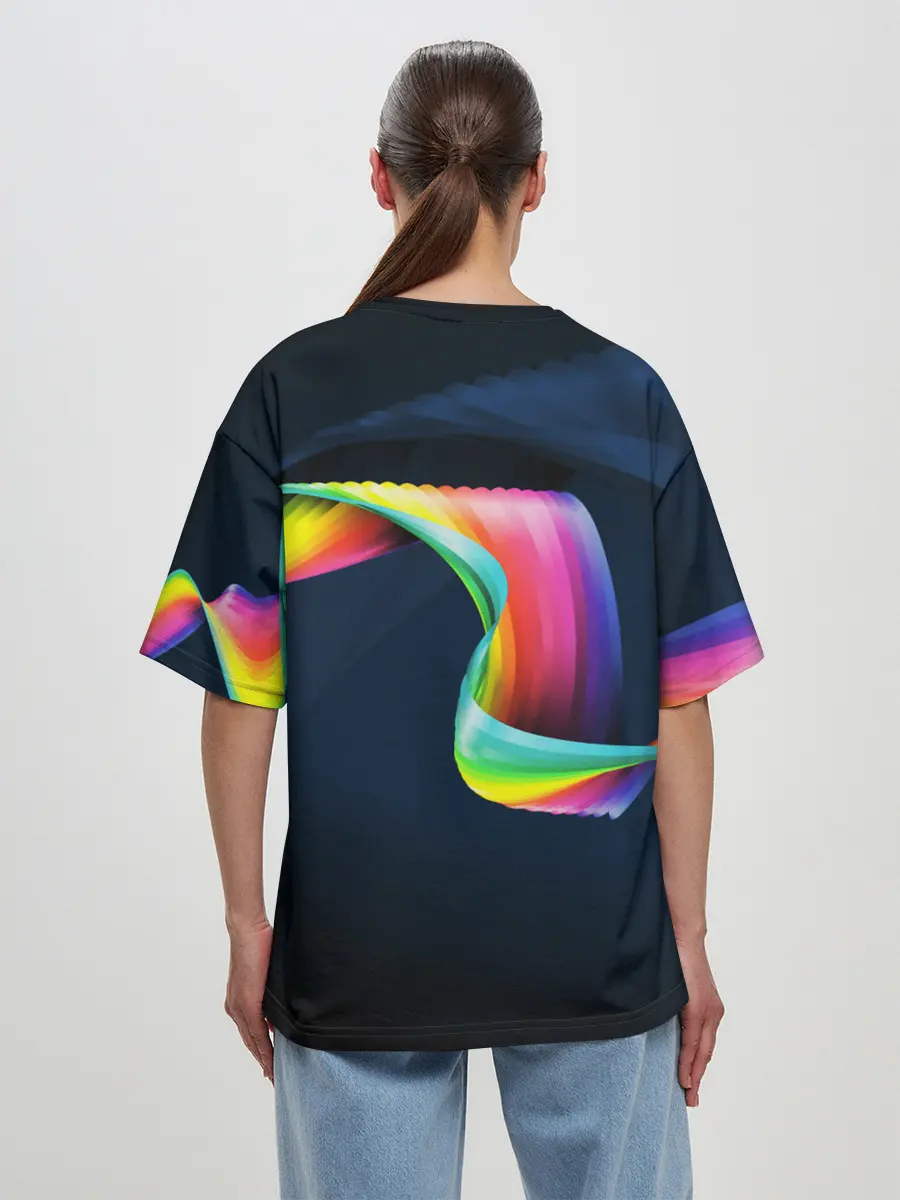 Женская футболка оверсайз / OPTICAL ABSTRACT