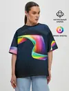 Женская футболка оверсайз / OPTICAL ABSTRACT