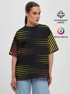 Женская футболка оверсайз / HORIZONTAL GEOMETRY