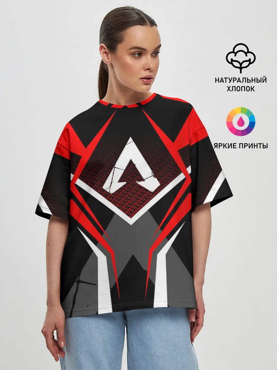 Женская футболка оверсайз / APEX