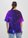 Женская футболка оверсайз / NEON CUBES